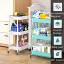 Ver imagem 5 de Carrinho Organiz. Studio Lash 3 Prateleiras Aço Verde