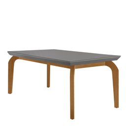 Mesa para Sala de Jantar Liz 180cm em Mdf e Vidro Canto Reto - 1