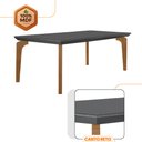 Ver imagem 4 de Mesa para Sala de Jantar Liz 180cm em Mdf e Vidro Canto Reto