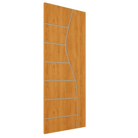 Porta de Madeira Frisada U.v 210cm X 80cm - R10s:cerejeira