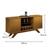 Buffet Supreme com Adega 150cm Cor Imbuia Mel - 3