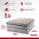 Ver imagem 3 de Cama Box Super King Molas Ensacadas Montana Master 193x203x71 Hellen Colchões