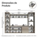 Ver imagem 3 de Armário de Cozinha Completa 280cm Suspensa Crema Nice Madesa 06