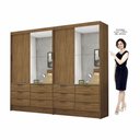 Ver imagem 3 de Closet Casal Duplo Sevilha 4 Portas Plus 12 Gavetas Carioca Móveis