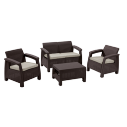 Conjunto de Poltronas de Jardim Corfu Marrom Keter - 1