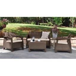 Conjunto de Poltronas de Jardim Corfu Marrom Keter - 2