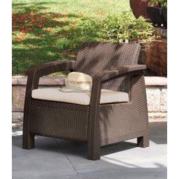 Conjunto de Poltronas de Jardim Corfu Marrom Keter - 3