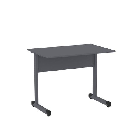 Mesa de Escritório Reta M90 P15 Tubular Moderna 90cm Grafite Pandin Móveis