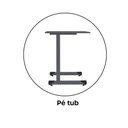 Ver imagem 2 de Mesa de Escritório Reta M90 P15 Tubular Moderna 90cm Grafite Pandin Móveis