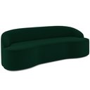 Ver imagem 1 de Sofá 4 Lugares Curvo Sala de Estar Living Lótus D02 Veludo Verde Musgo 230 cm C-303 - Lyam Lyam Deco