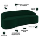 Ver imagem 4 de Sofá 4 Lugares Curvo Sala de Estar Living Lótus D02 Veludo Verde Musgo 230 cm C-303 - Lyam Lyam Deco