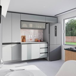Cozinha Modulada 5 Peças 3 Aéreos 1 Balcão 1 Paneleiro Nara Cabecasa Madeiramadeira - 1