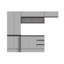 Ver imagem 4 de Cozinha Modulada 5 Peças 3 Aéreos 1 Balcão 1 Paneleiro Nara CabeCasa MadeiraOriginals