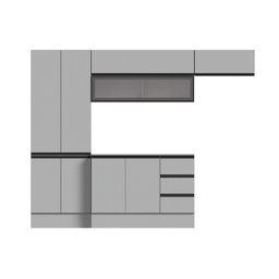 Cozinha Modulada 5 Peças 3 Aéreos 1 Balcão 1 Paneleiro Nara Cabecasa Madeiramadeira - 3