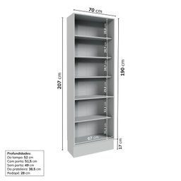 Cozinha Modulada 5 Peças 3 Aéreos 1 Balcão 1 Paneleiro Nara Cabecasa Madeiramadeira - 15