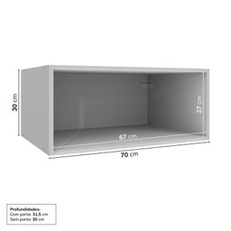 Cozinha Modulada 5 Peças 3 Aéreos 1 Balcão 1 Paneleiro Nara Cabecasa Madeiramadeira - 7