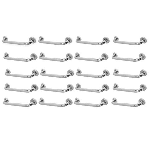 Alça Barra Apoio Kit 20 Uni Inox 30 Cm Criança Idoso Deficiente Gestante Suporte Anti Queda