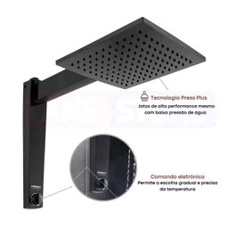 Lorenzetti Ducha Acqua Century 6800w Preto 220v CHUVEIRO - 3
