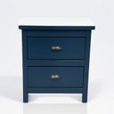 Ver imagem 3 de Mesa de Cabeceira com 2 Gavetas Versatille - Azul Escuro