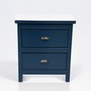 Ver imagem 3 de Mesa de Cabeceira com 2 Gavetas Versatille - Azul Escuro