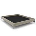 Ver imagem 1 de Cama Queen Base Box 158x198cm Pés de Ferro Cold P02 Veludo Bege - Mpozenato
