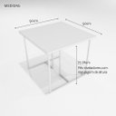 Ver imagem 3 de Conjunto Mesa de Jantar Quadrada Preta 2 Cadeiras Imbuia Riviera Industrial Dourado Don Castro Decor
