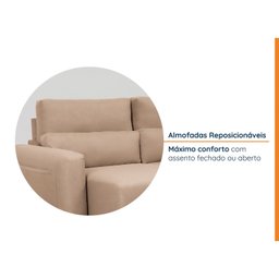 Sofá Essence Retrátil 4 Lugares 240cm Tecido Pet Friendly CabeCasa MadeiraMadeira - 19