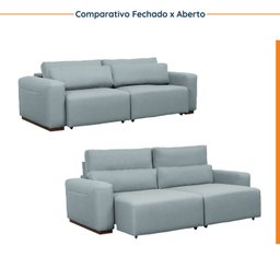 Sofá Essence Retrátil 4 Lugares 240cm Tecido Pet Friendly CabeCasa MadeiraMadeira - 6