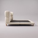 Ver imagem 6 de Cama Box Base Queen com Cabeceira Mochi 158x198 Estofada Orgânica Japonesa Linho Bege - Desk Design