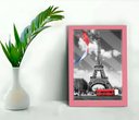 Ver imagem 1 de Quadro Decorativo Paris Torre Eiffel Sala + Vidro 33x25 A4:rosa