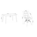 Ver imagem 3 de Conjunto Mesa Finlândia 120x73,5cm Tampo MDF com 4 Cadeiras Eiffel Botonê Preto/Marrom