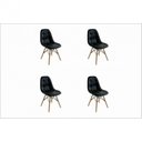 Ver imagem 5 de Conjunto Mesa Finlândia 120x73,5cm Tampo MDF com 4 Cadeiras Eiffel Botonê Preto/Marrom