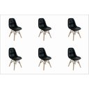 Ver imagem 5 de Conjunto Mesa Finlândia 120x73,5cm Tampo MDF com 6 Cadeiras Eiffel Botonê Preto/Marrom