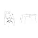 Ver imagem 3 de Conjunto Mesa Finlândia 120x73,5cm Tampo MDF com 6 Cadeiras Eiffel Botonê Preto/Marrom