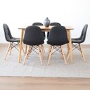 Ver imagem 2 de Conjunto Mesa Finlândia 120x73,5cm Tampo MDF com 6 Cadeiras Eiffel Botonê Preto/Marrom