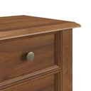 Ver imagem 3 de Mesa de Cabeceira Rústica Madeira Maciça 3 Gavetas Amêndoa - Apaixone & Decore