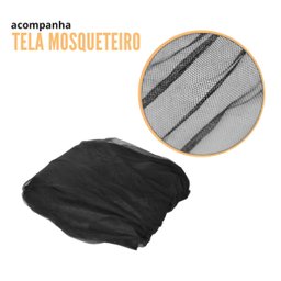 Ombrelone Base Central Redondo 3m com Tela Mosqueteiro Praia Jardim Bege Importway Iwobctm-300 - 6