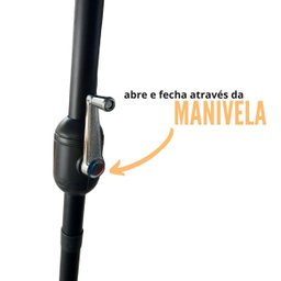 Ombrelone Base Central Redondo 3m com Tela Mosqueteiro Praia Jardim Bege Importway Iwobctm-300 - 5