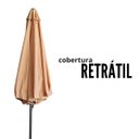 Ver imagem 3 de Ombrelone Base Central Redondo 3m com Tela Mosqueteiro Praia Jardim Bege Importway Iwobctm-300