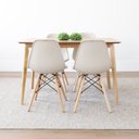 Ver imagem 2 de Conjunto Mesa Finlândia 120x73,5cm Tampo MDF com 4 Cadeiras Eiffel PP 