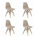 Ver imagem 5 de Conjunto Mesa Finlândia 120x73,5cm Tampo MDF com 4 Cadeiras Eiffel PP 
