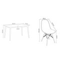 Ver imagem 3 de Conjunto Mesa Finlândia 120x73,5cm Tampo MDF com 4 Cadeiras Eiffel PP 