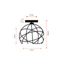 Ver imagem 3 de Luminária Galaxy Teto em Alumínio Aramado Teto Corredor Luxo:preto