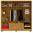 Ver imagem 2 de Guarda Roupa Casal Paraty 8 Portas 4 Gavetas Carvalho Americano - Incorplac