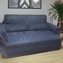 Ver imagem 4 de Capa de Sofá Retrátil 3 Lugares 2,30 X 1,10metros Resistente Elasticada Cinza