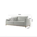 Ver imagem 6 de Sofá Djon 02 Módulos de 90cm B20cm Meu Sofá Online B026 Veludo Prata