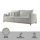 Ver imagem 4 de Sofá Djon 02 Módulos de 90cm B20cm Meu Sofá Online B026 Veludo Prata