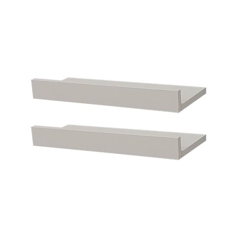 Kit 2 Prateleiras Porta Quadros 50 X 15cm Branca Suporte Invisível