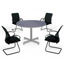 Ver imagem 3 de Mesa Redonda para 4 Lugares Centro Madeira Reunião - Azul Azul