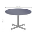 Ver imagem 2 de Mesa Redonda para 4 Lugares Centro Madeira Reunião - Azul Azul